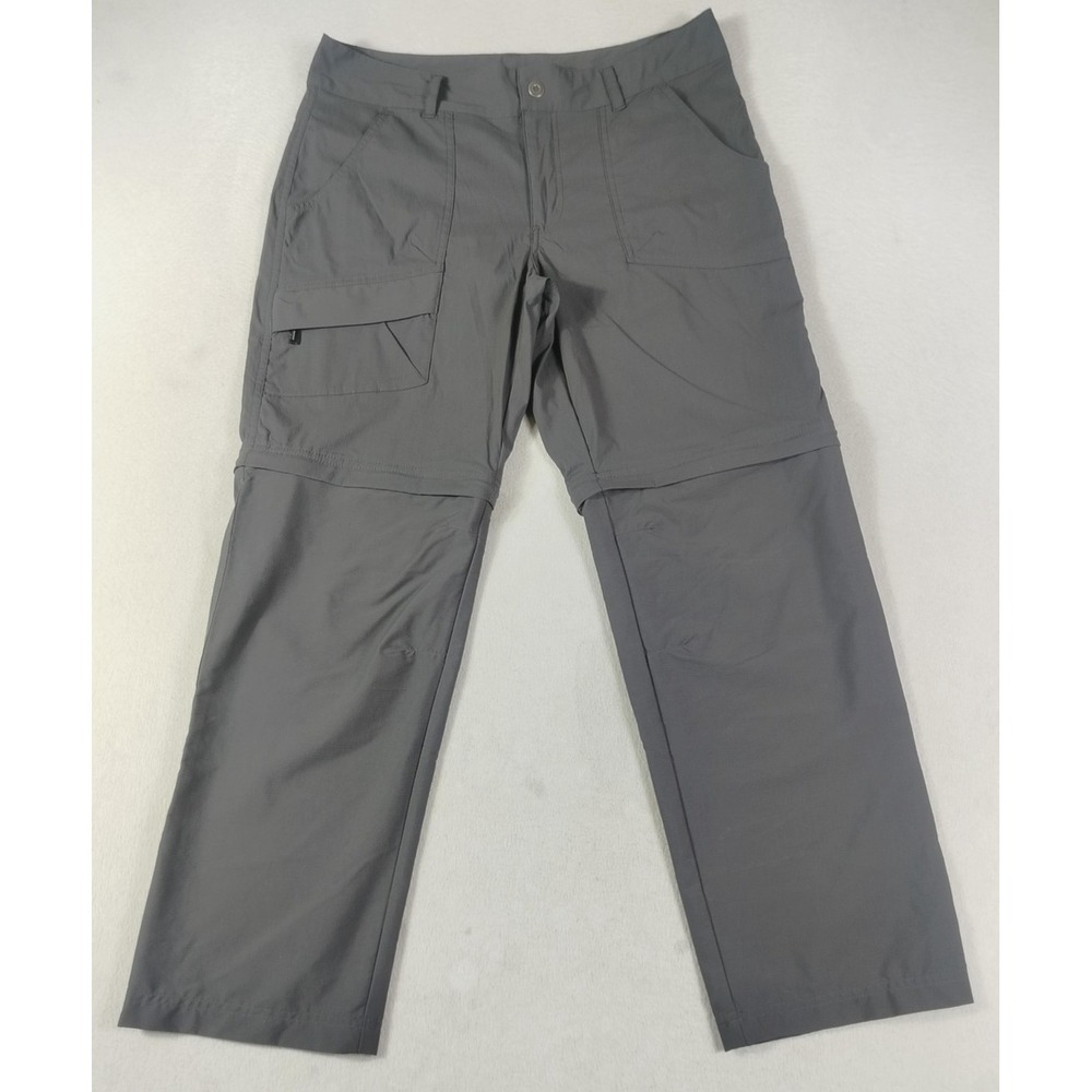 Columbia Pants Womens 14 Short Gray Convertible Cargo Hiking Outdoors Gorpcore